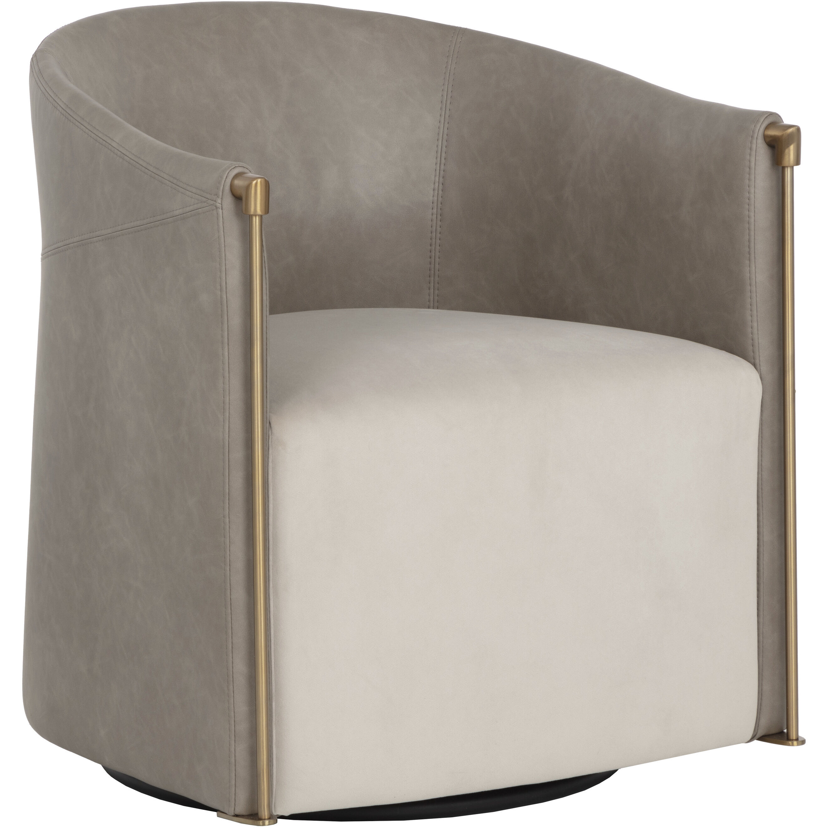 Leontine Meg Taupe / Ivanhoe Mineral Swivel Lounge Chair